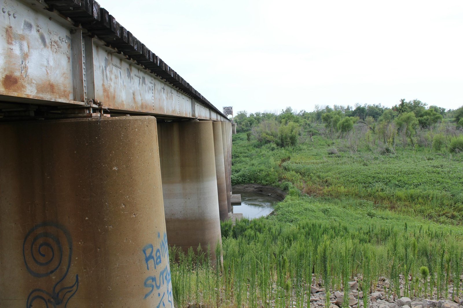 Looking south
